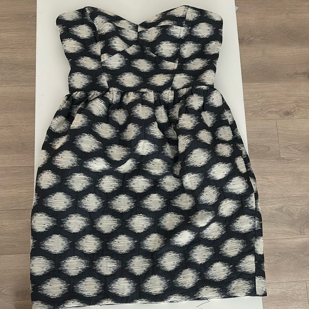 Shoshanna Strapless Dotted Mini Dress